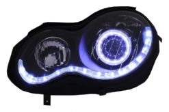 Alternative view of Angel Eyes Frontlykter egnet for Mercedes C-Klasse W203 (2000-2007) venstre side svart