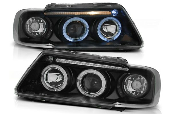 Angel Eyes Frontlykter egnet for Audi A3 8L (08.1996-08.2000) Svart