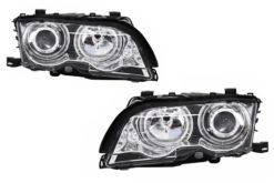 Angel Eyes frontlykter egnet for BMW 3-serie E46 Coupe/Cabrio (1998-2003) Chrome Edition