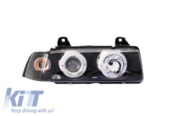 Alternative view of Angel Eyes frontlykter egnet for BMW 3-serie E36 2D Coupe/Cabrio (1992-1997)