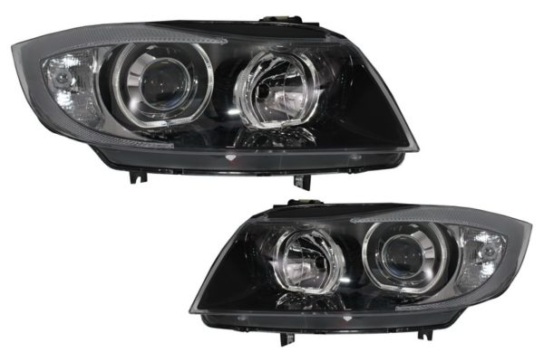 Angel Eyes Frontlykter egnet for BMW 3-serie E90 Sedan E91 Touring (03.2005-2011) Svart |