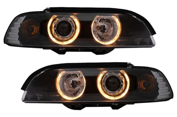 Angel Eyes Frontlykter egnet for BMW 5-serie E39 (1995-2000) Svart