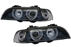 Angel Eyes frontlykter egnet for BMW 5-serie E39 (1996-2003) Facelift Design Black Chrom Edition