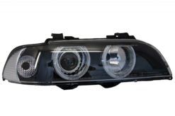 Alternative view of Angel Eyes frontlykter egnet for BMW 5-serie E39 (1996-2003) Facelift Design Black Chrom Edition