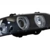 Angel Eyes frontlykter egnet for BMW 5-serie E39 (1996-2003) Facelift Design Black Chrom Edition | Angel Eyes frontlykter egnet for BMW 5-serie E39 (1996-2003) Facelift Design Black Chrom Edition |