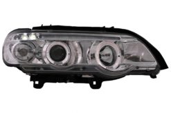 Alternative view of Angel Eyes Frontlykter egnet for BMW X5 SUV E53 (2000-10.2003) Krom