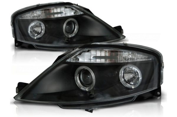 Angel Eyes Frontlykter egnet for Citroen C3 (03.2002-2009) Svart