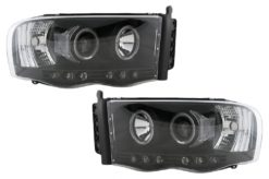 Alternative view of Angel Eyes Frontlykter egnet for Dodge RAM III (2002-2006) Svart