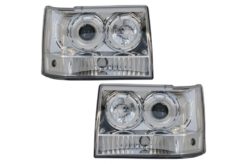 Angel Eyes frontlykter egnet for Jeep Grand Cherokee I ZJ (1993-1998) Krom