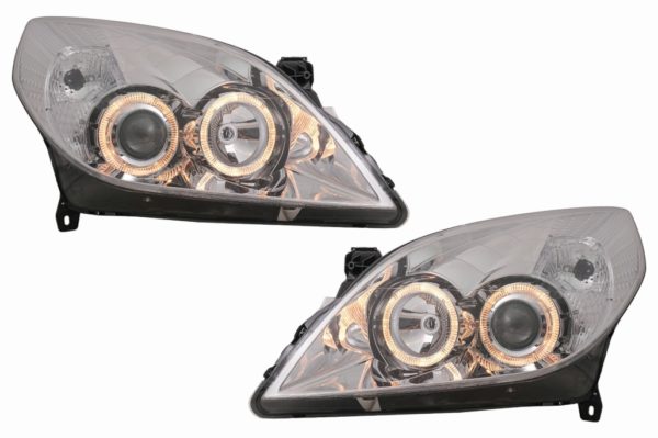 Angel Eyes frontlykter egnet for Opel Vectra C / Signum Facelift (09.2005-2008) Krom