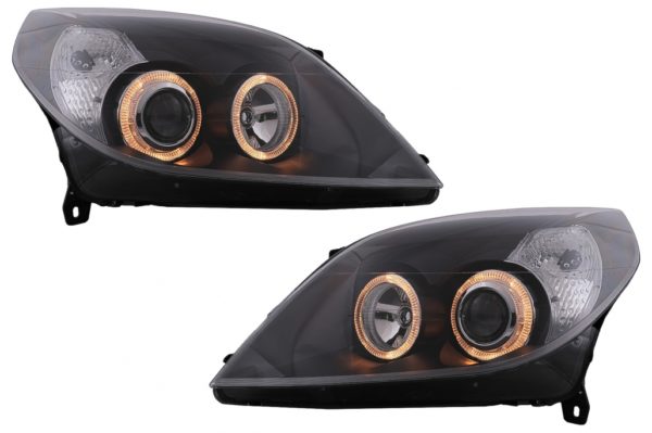 Angel Eyes Frontlykter egnet for Opel Vectra C Signum Facelift (09.2005-2008) Svart