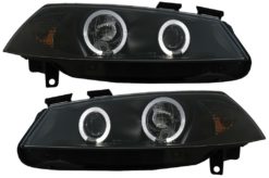 Angel Eyes Frontlykter egnet for Renault Megane II (2002-2008) Svart