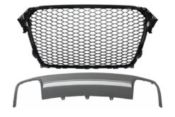Montering sentralgitter med bakre støtfanger Valance luftdiffuser egnet for Audi A4 B8 Facelift (2012-2015) Limousine Avant RS Design