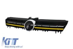 Alternative view of Monteringslykter 3D LED FLOWING Dynamisk sekvensielt blinklys DRL med gitter egnet for VW Golf 7 VII (2012-2017) Yellow R400 Look