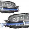 Monteringslykter 3D LED Blinklys DRL med gitter egnet for VW Golf 7 VII (2012-2017) Blå GTE Look | Monteringslykter 3D LED Blinklys DRL med gitter egnet for VW Golf 7 VII (2012-2017) Blå GTE Look |