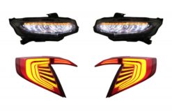 Monteringslykter og baklykter egnet for HONDA Civic MK10 FC FK (2016-up) Limousine Full LED med sekvensielle dynamiske svinglys