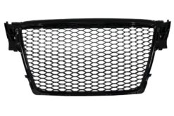Merkeløs frontgrill egnet for Audi A4 B8 (2007-2012) RS Design Piano Black