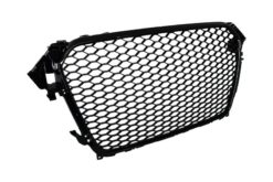 Alternative view of Merkeløs frontgitter egnet for Audi A4 B8 Facelift (2012-2015) RS Design Piano Black med og uten PDC