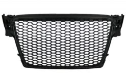 Merkeløs frontgitter Passer for Audi A4 B8 (2008-2011) RS4 Design Matt Svart
