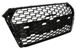 Alternative view of Merkeløs frontgrill egnet for Audi A4 B9 8W (2016-2018) Sedan Avant RS Design Piano Black