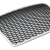 Merkeløs frontgitter egnet for Audi A6 4F C6 (2004-2011) Honeycomb RS Design Silver Border |