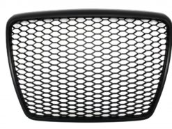 Merkeløs frontgrill egnet for Audi A6 4F2 4F C6 (2004-2011) RS Design Matte Svart