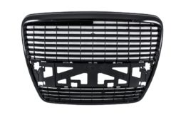 Merkeløs frontgrill egnet for Audi A6 4F 4F2 Sedan Avant (2004-2011) Piano Black