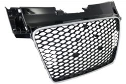 Alternative view of Merkeløst frontgitter egnet for AUDI TT 8J 2006+ RS Design Piano Black Chrome Border