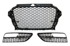 Merkeløst frontgitter med tåkelysdeksler Sidegitter egnet for Audi A3 8V (2012-2016) RS3 Design