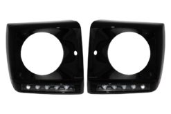 Sorte hovedlysdeksler med LED DRL Svarte kjørelys egnet for Mercedes G-klasse W463 (1989-2012) G65 Design