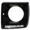 Sorte frontlykter deksler med LED DRL Chrome Kjørelys egnet for Mercedes G-klasse W463 (1989-up) G65 Design Black | Sorte frontlykter deksler med LED DRL Chrome Kjørelys egnet for Mercedes G-klasse W463 (1989-up) G65 Design Black |