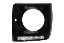 Alternative view of Sorte frontlykter deksler med LED DRL Chrome Kjørelys egnet for Mercedes G-klasse W463 (1989-up) G65 Design Black