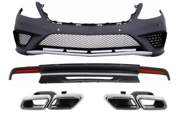 Body Kit Støtfanger Diffuser egnet for Mercedes S-Klasse W222 Sport Line Package (2013-06.2017) Eksoslyddemper tips S63 Design |