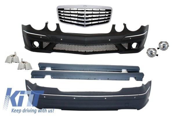 Karosserisett + sentralgitter egnet for MERCEDES-Benz E-Klasse W211 2002-2009 E63 A-Design |