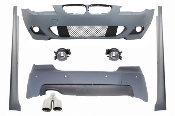 Karosserisett Eksoslyddemper VENSTRE M-Technik egnet for BMW E60 LCI 5-serie 2007-2010 med PDC 18mm