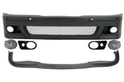 Karosserisett Frontstøtfanger Spoiler Tåkelys Klar/krom deksler egnet for BMW E39 5 Series 95-03 M5 Design