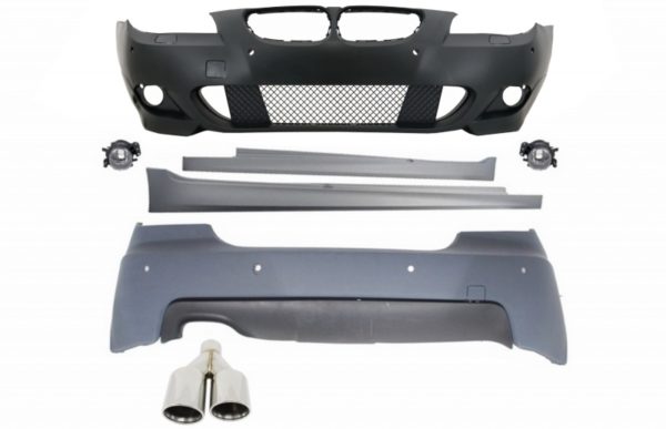 Karosserisett M-Technik egnet for BMW E60 5-serie (2003-2007) Med PDC 24mm + eksospottespisser M-Power VENSTRE |