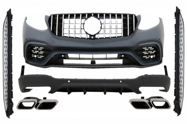 Karosserisett egnet for Mercedes GLC SUV X253 (2015-07.2019) GLC63 Design med løpebrett |