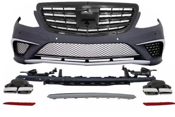 Stylingsett - Mercedes S-Klasse W222 Sport Line pakke (2013-06.2017) S63 Design med grill Piano Black |