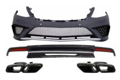 Karosserisett egnet for Mercedes S-Klasse W222 Sport Line Package (2013-06.2017) S63 Design med svarte eksospottespisser