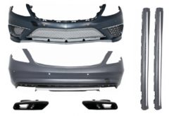 Karosserisett egnet for Mercedes S-klasse W222 med eksospottespisser og sideskjørt lang versjon (2013-06.2017) S65 Design