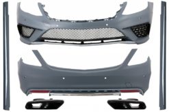 Karosserisett egnet for Mercedes S-klasse W222 (2013-06.2017) med eksospottespisser Svart S63-utseende