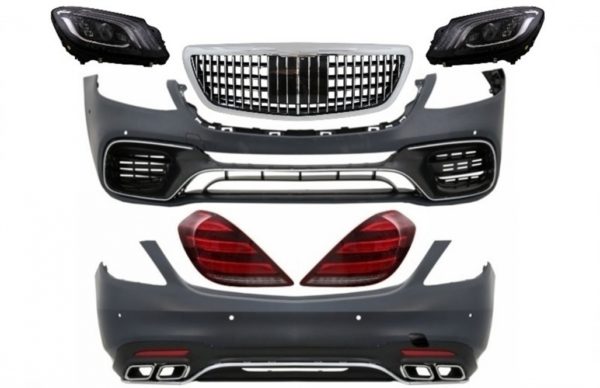 Body Kit egnet for Mercedes S-klasse W222 Facelift (2013-06.2017) S63 Look med LED-lys