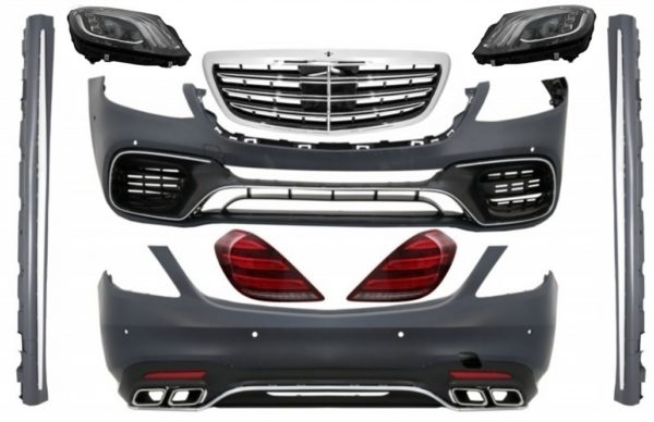 stylingpakke - Mercedes S-Klasse W222 Facelift (2013-06.2017) S63 Design med frontlys og baklys Full LED