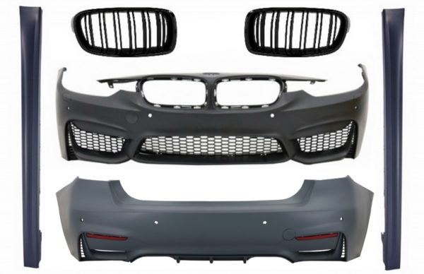 Karosserisett egnet for BMW 3-serie F30 (2011-2015) F30 LCI (2016-opp) med sentralgitter Double Stripe M3 Sport Design |