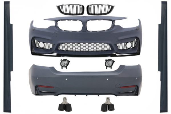 Karosserisett egnet for BMW 4-serie F32 Coupe F33 Cabrio (2013-03.2019) M4 Design med gitter og eksosspisser Carbon |
