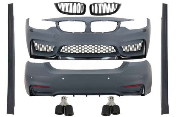 Karosserisett egnet for BMW 4-serie F36 Gran Coupe (2013-03.2019) M4 Look med gitter og eksosspisser Carbon |