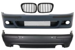 Karosserisett egnet for BMW 5-serie E39 (1997-2003) M5-look med sentralgitter dobbel stripe piano svart