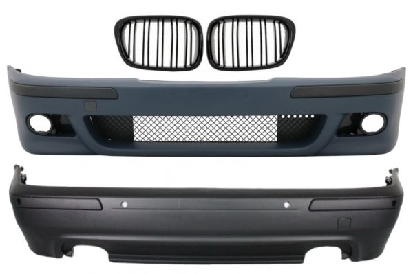 Karosserisett egnet for BMW 5-serie E39 (1997-2003) M5-look med sentralgitter dobbel stripe piano svart |