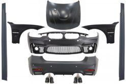 Karosserisett egnet for BMW F30 (2011-2019) EVO II M3 CS Design med frontskjermer og panserpanser og lyddemperspisser Carbon